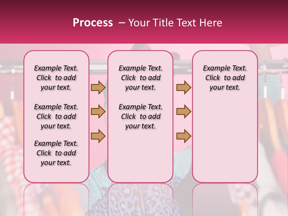 A Woman Standing In Front Of A Rack Of Clothes PowerPoint Template