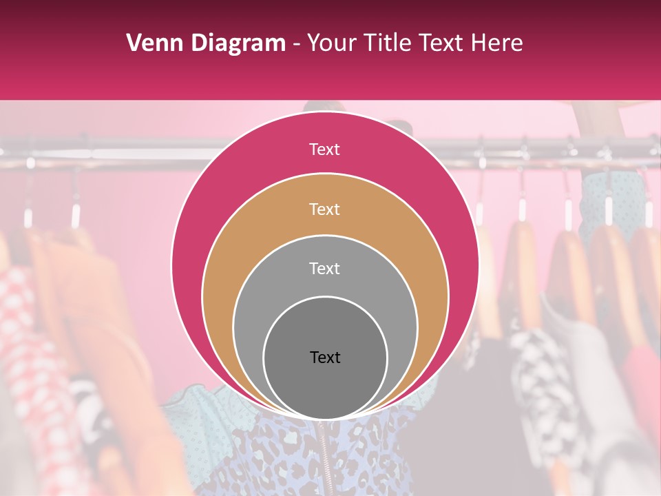 A Woman Standing In Front Of A Rack Of Clothes PowerPoint Template