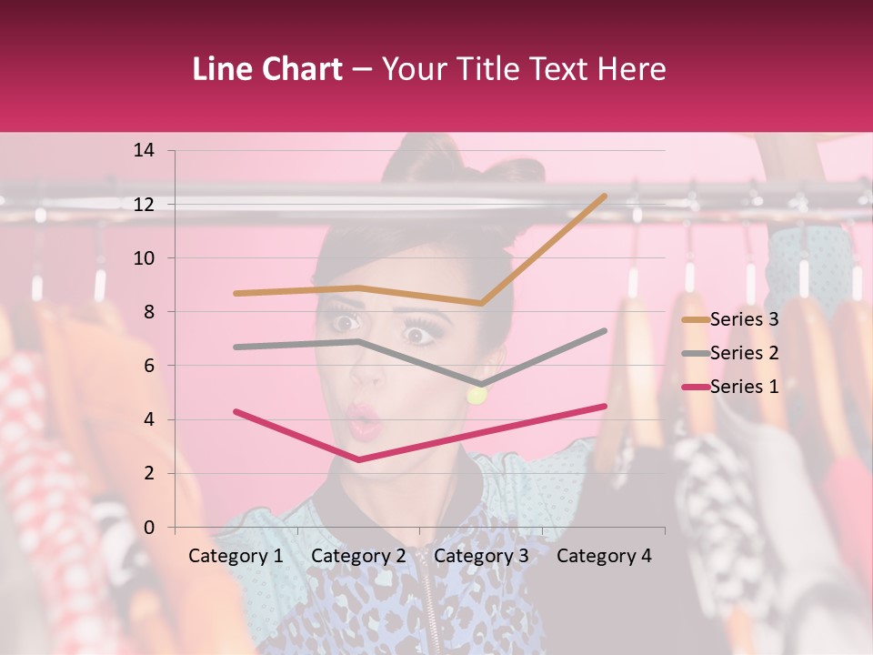 A Woman Standing In Front Of A Rack Of Clothes PowerPoint Template