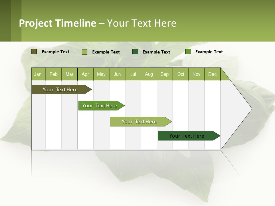 A Pile Of Fresh Basil Leaves On A White Background PowerPoint Template