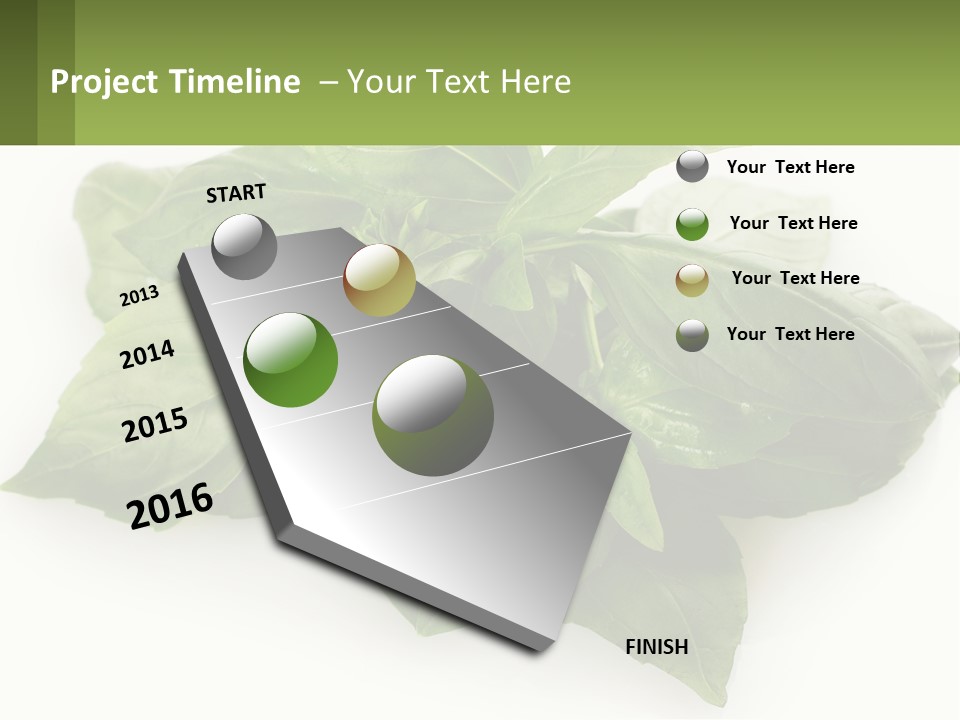 A Pile Of Fresh Basil Leaves On A White Background PowerPoint Template