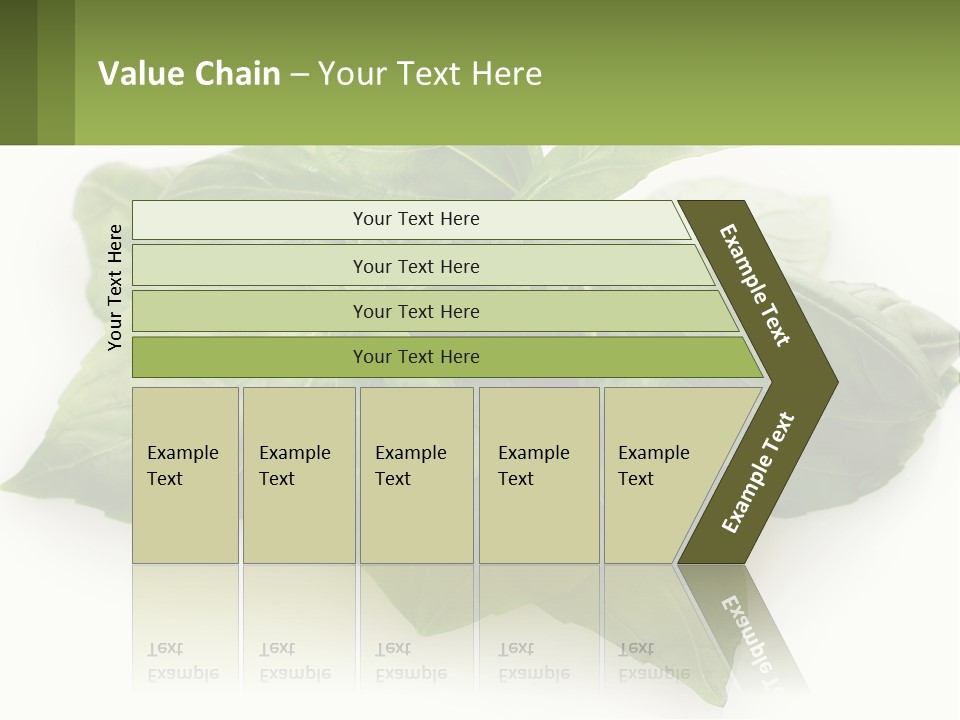 A Pile Of Fresh Basil Leaves On A White Background PowerPoint Template