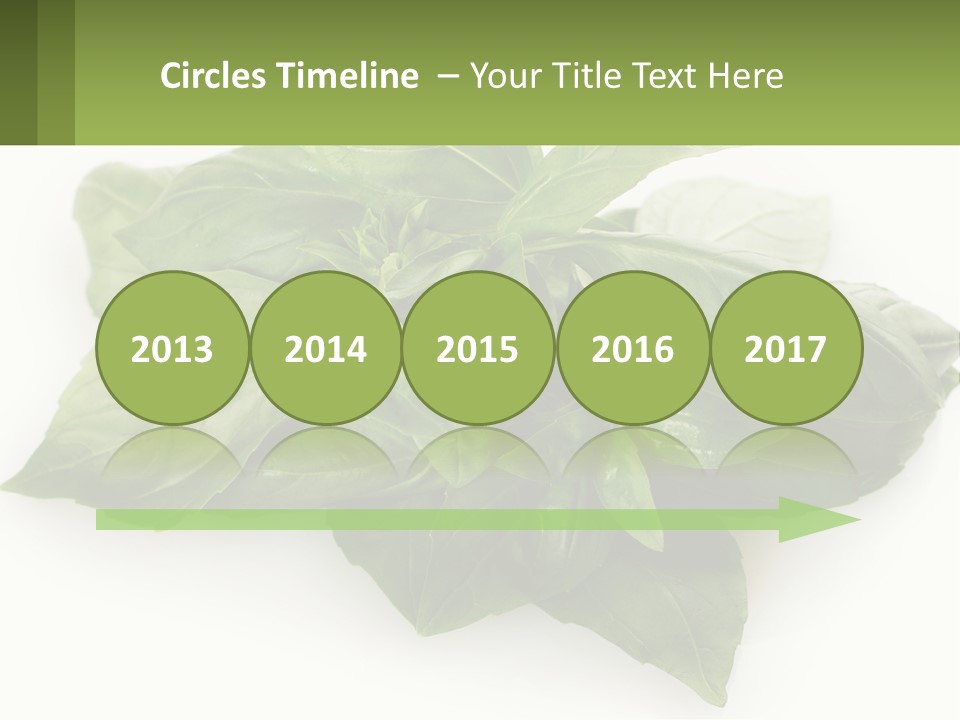 A Pile Of Fresh Basil Leaves On A White Background PowerPoint Template