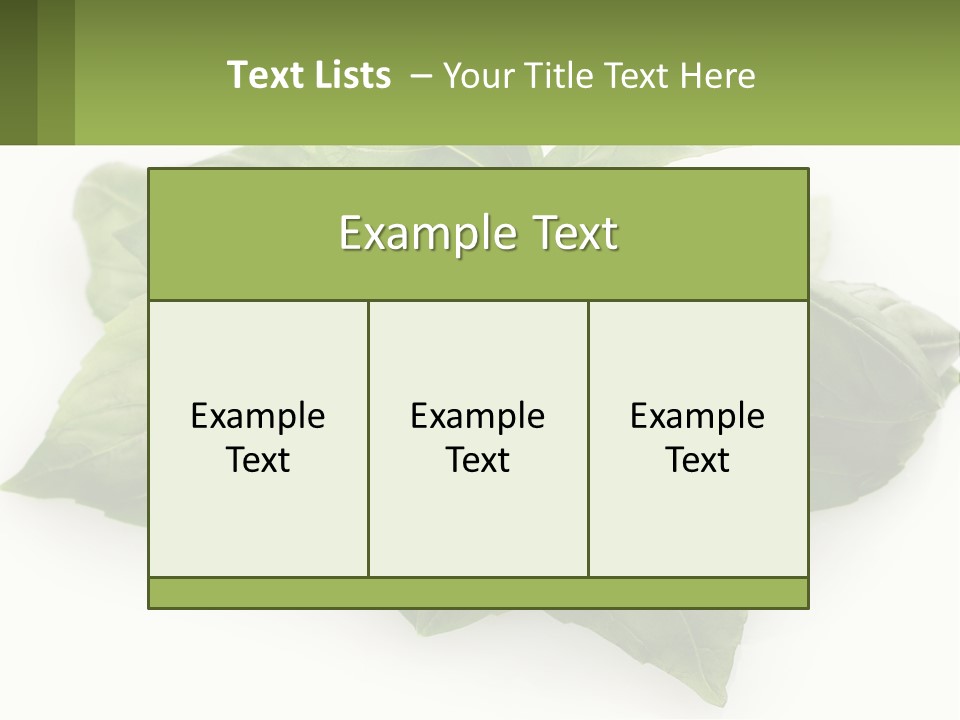 A Pile Of Fresh Basil Leaves On A White Background PowerPoint Template