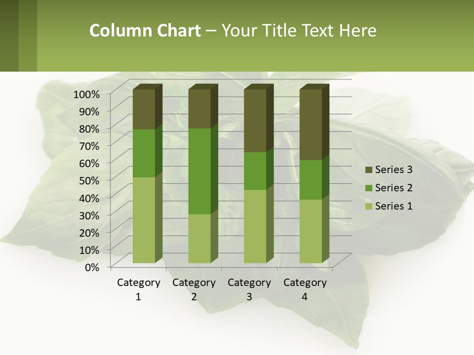 A Pile Of Fresh Basil Leaves On A White Background PowerPoint Template