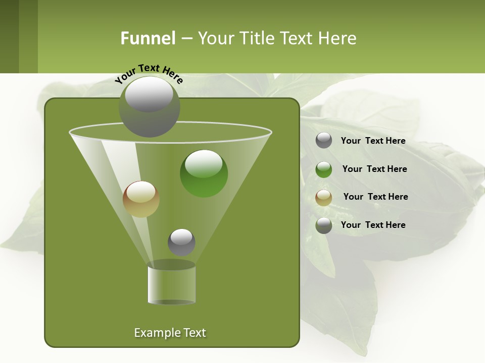 A Pile Of Fresh Basil Leaves On A White Background PowerPoint Template