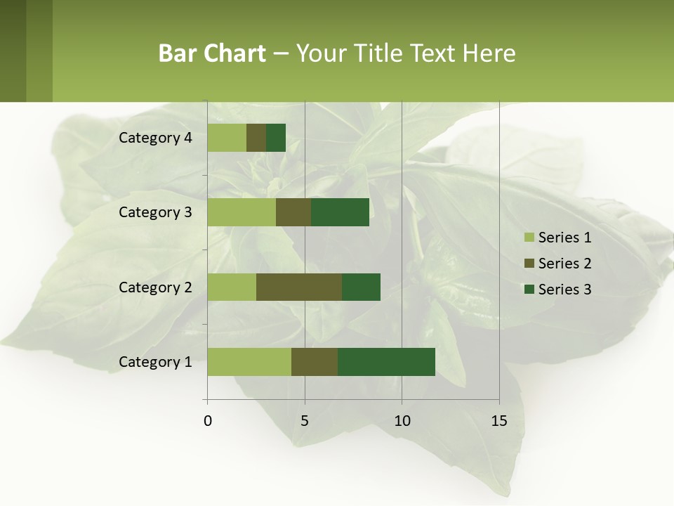 A Pile Of Fresh Basil Leaves On A White Background PowerPoint Template