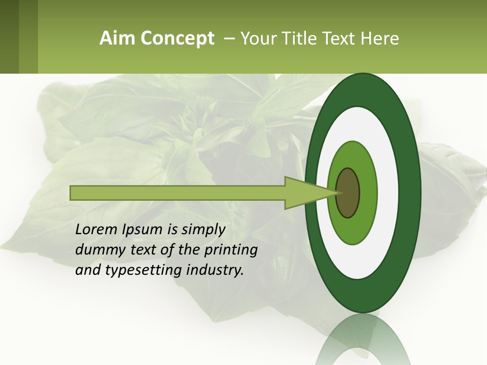 A Pile Of Fresh Basil Leaves On A White Background PowerPoint Template