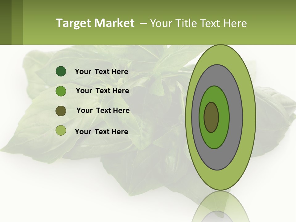 A Pile Of Fresh Basil Leaves On A White Background PowerPoint Template