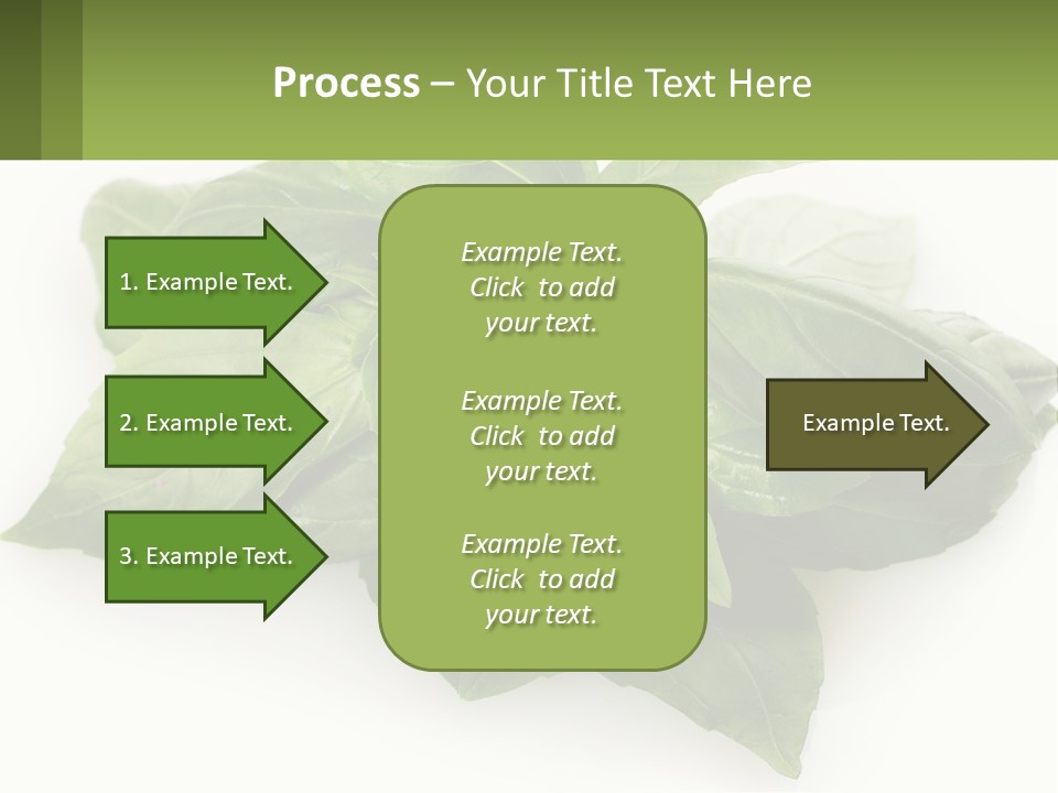 A Pile Of Fresh Basil Leaves On A White Background PowerPoint Template