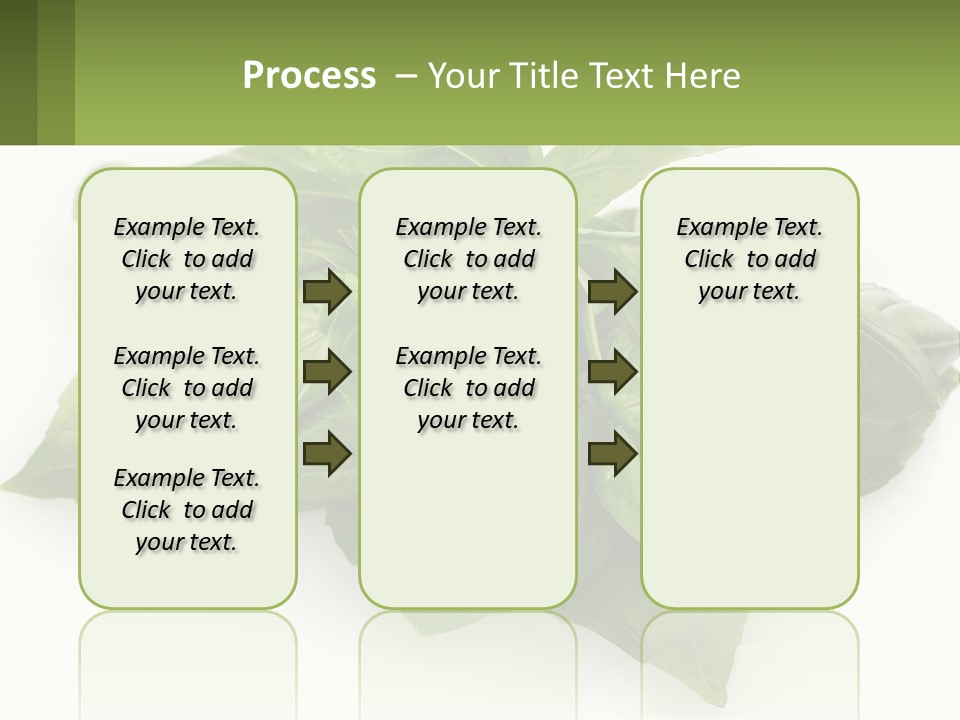 A Pile Of Fresh Basil Leaves On A White Background PowerPoint Template