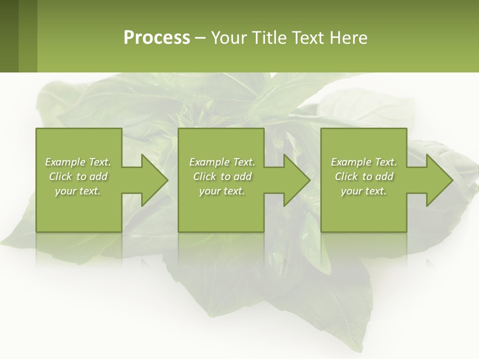 A Pile Of Fresh Basil Leaves On A White Background PowerPoint Template