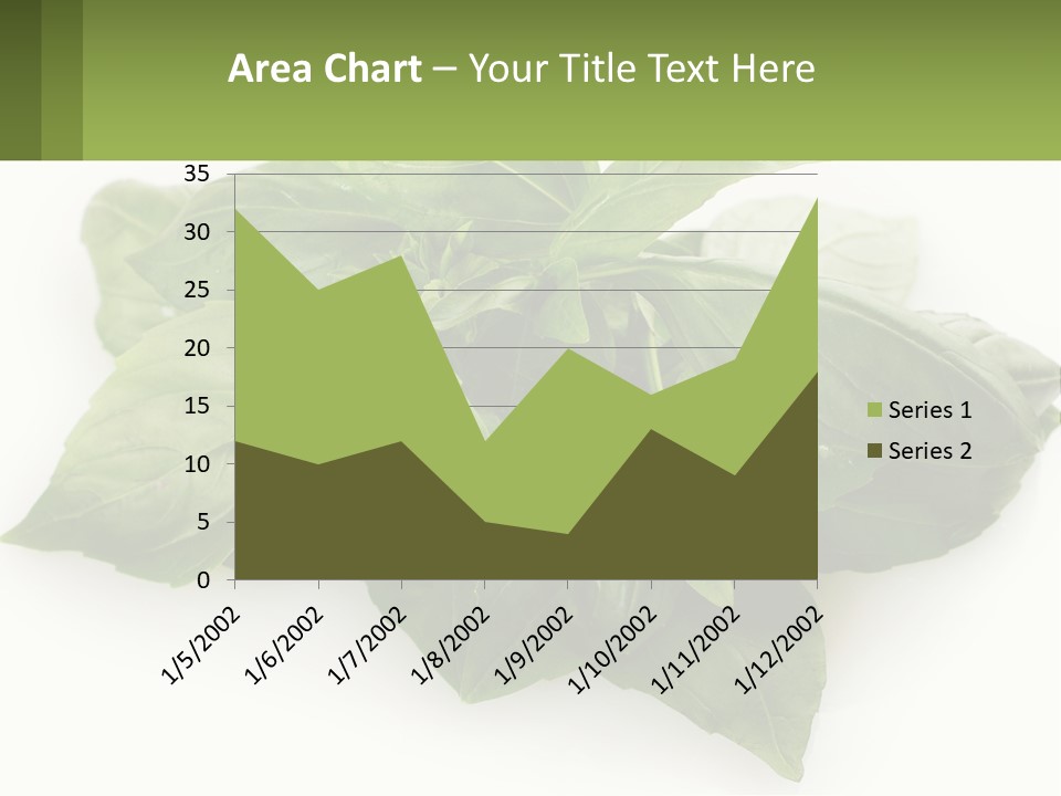 A Pile Of Fresh Basil Leaves On A White Background PowerPoint Template