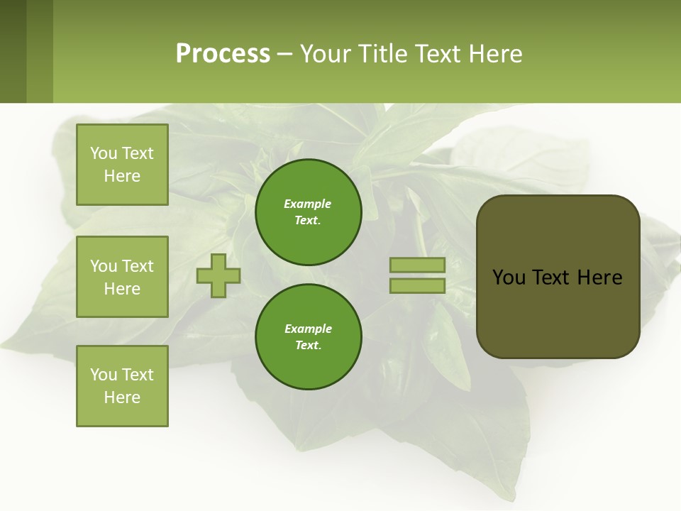 A Pile Of Fresh Basil Leaves On A White Background PowerPoint Template