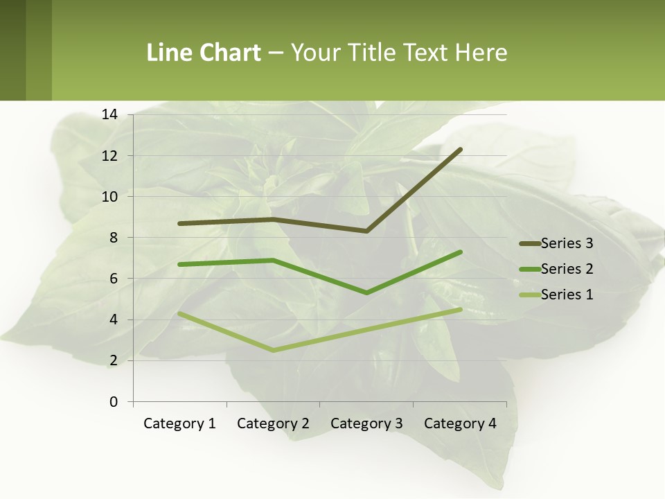 A Pile Of Fresh Basil Leaves On A White Background PowerPoint Template
