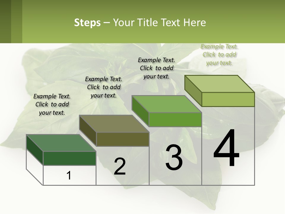 A Pile Of Fresh Basil Leaves On A White Background PowerPoint Template