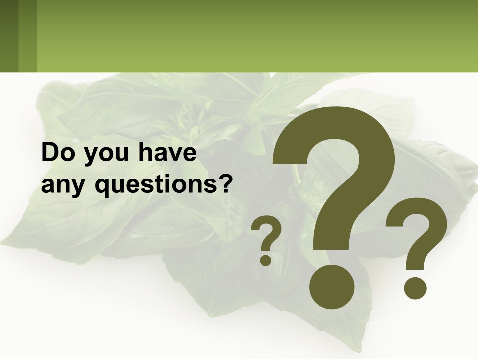 A Pile Of Fresh Basil Leaves On A White Background PowerPoint Template