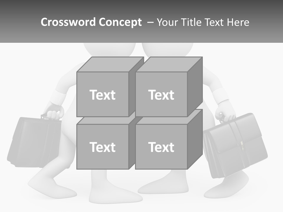 Two People Shaking Hands At A Table With Briefcases PowerPoint Template