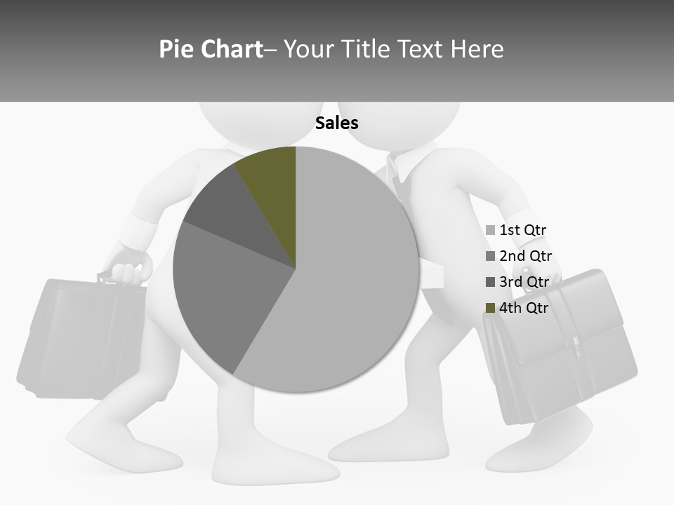 Two People Shaking Hands At A Table With Briefcases PowerPoint Template