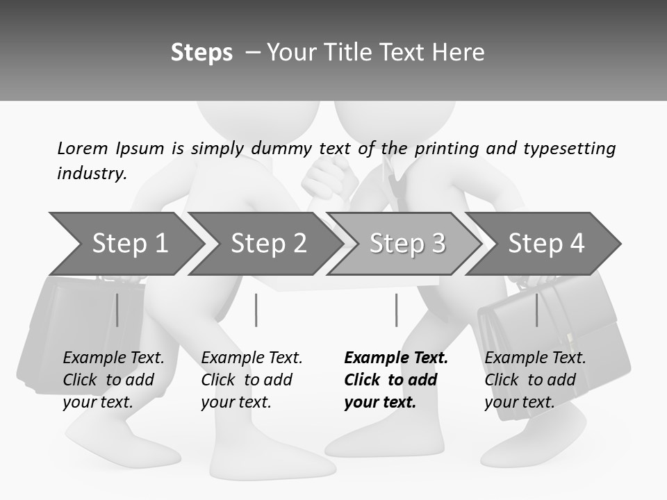Two People Shaking Hands At A Table With Briefcases PowerPoint Template