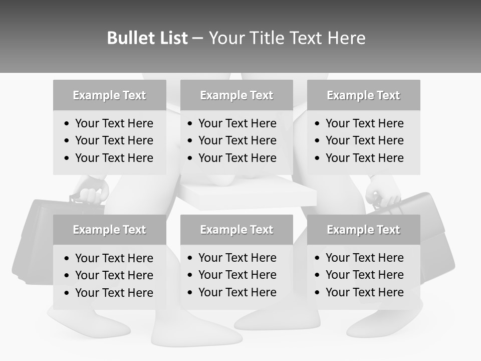 Two People Shaking Hands At A Table With Briefcases PowerPoint Template