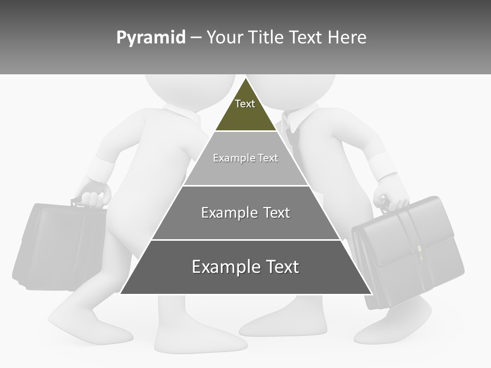 Two People Shaking Hands At A Table With Briefcases PowerPoint Template