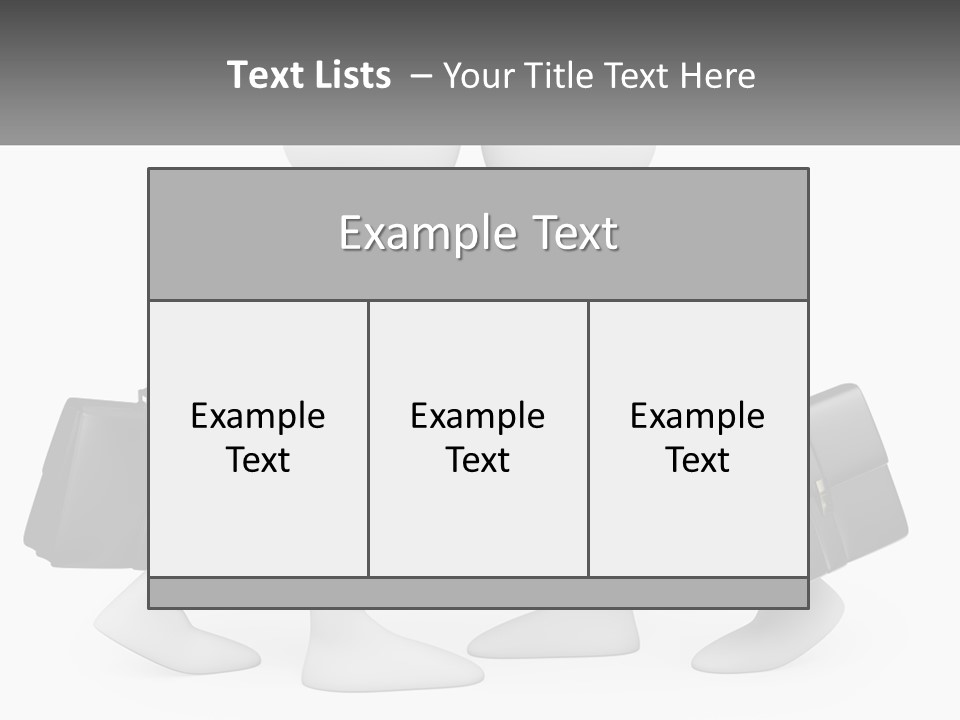 Two People Shaking Hands At A Table With Briefcases PowerPoint Template