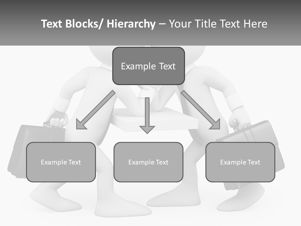 Two People Shaking Hands At A Table With Briefcases PowerPoint Template