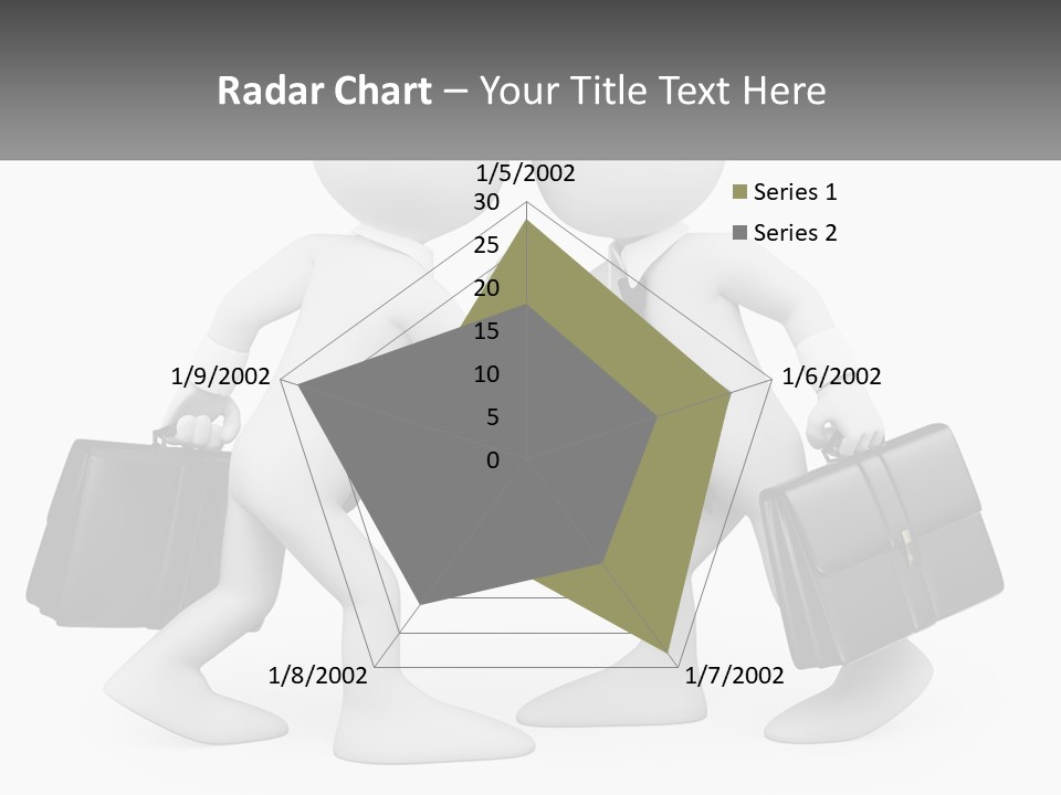 Two People Shaking Hands At A Table With Briefcases PowerPoint Template