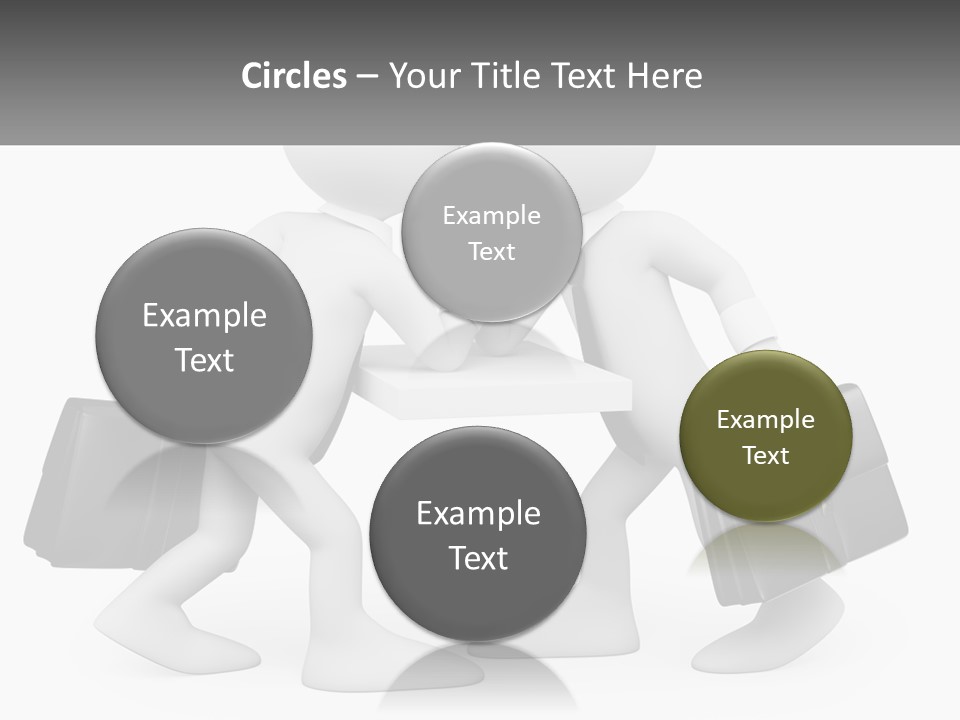 Two People Shaking Hands At A Table With Briefcases PowerPoint Template