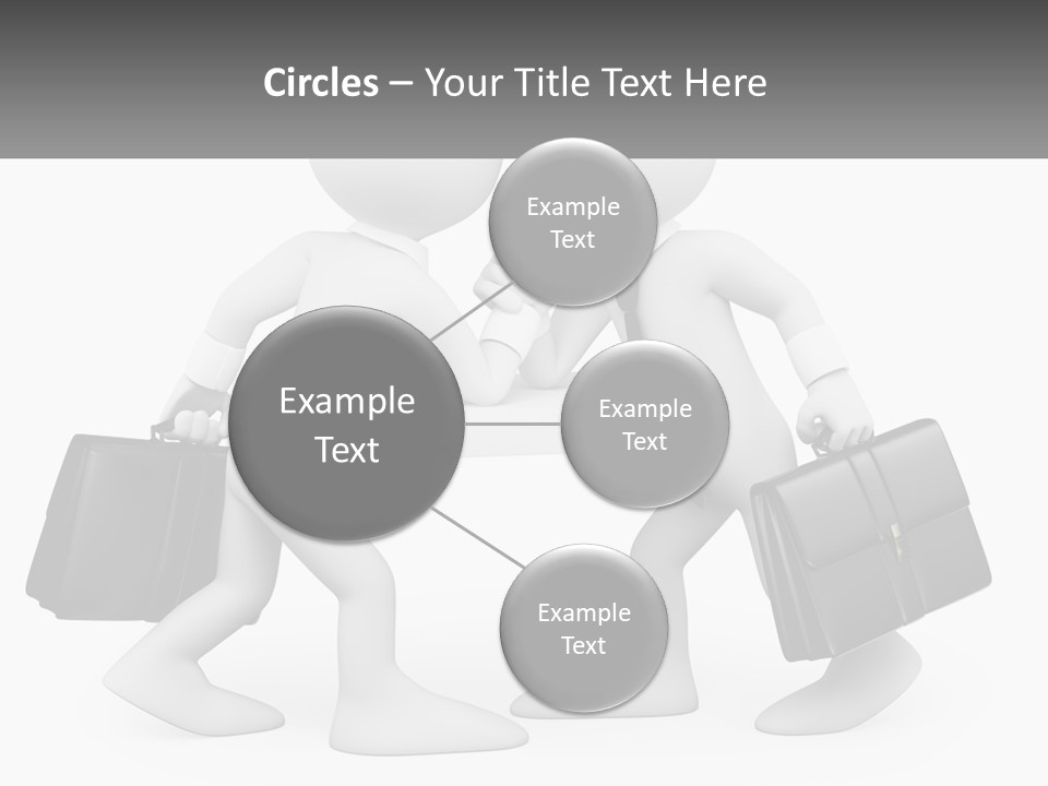 Two People Shaking Hands At A Table With Briefcases PowerPoint Template
