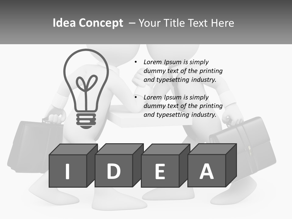 Two People Shaking Hands At A Table With Briefcases PowerPoint Template