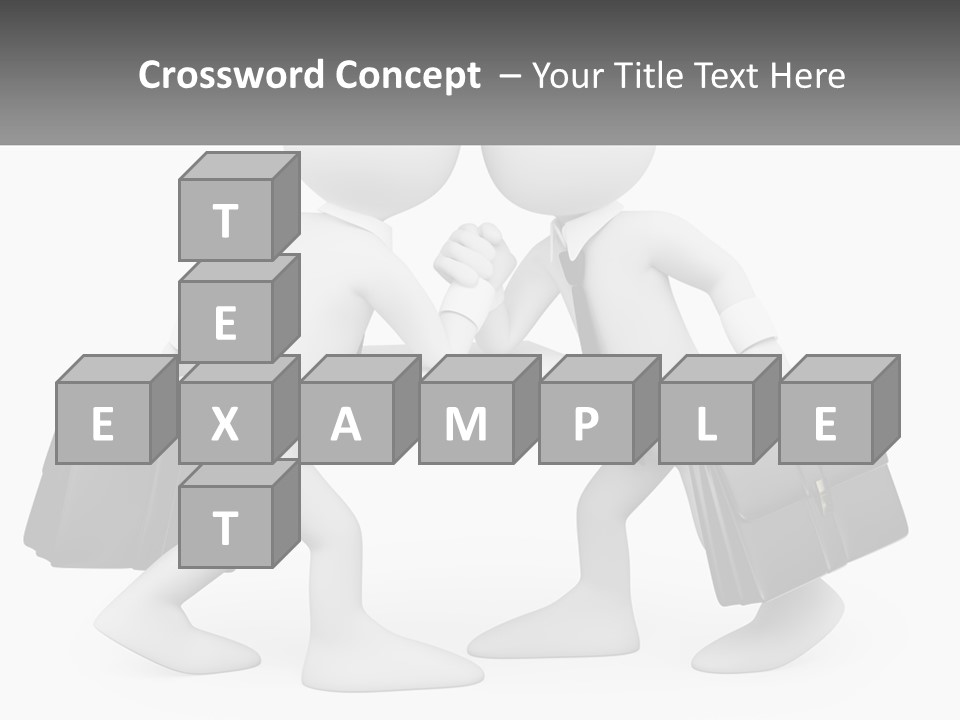 Two People Shaking Hands At A Table With Briefcases PowerPoint Template