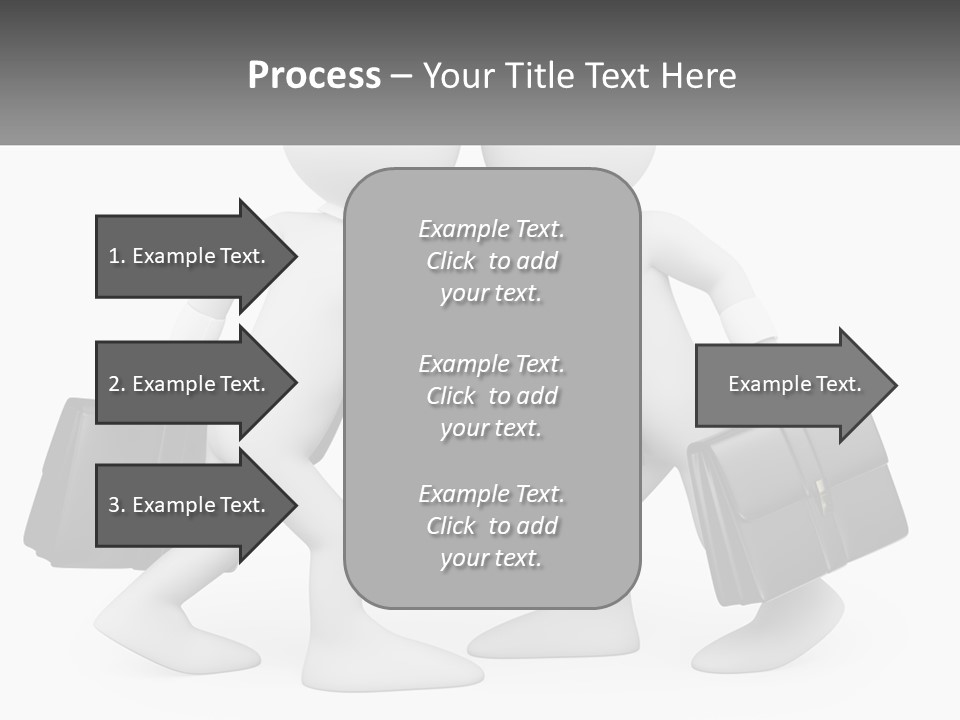 Two People Shaking Hands At A Table With Briefcases PowerPoint Template
