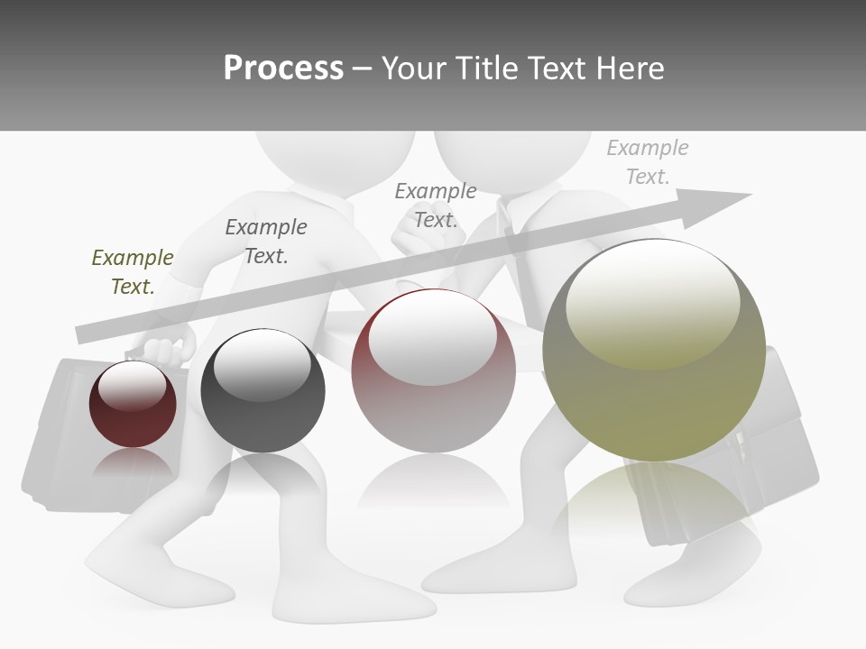Two People Shaking Hands At A Table With Briefcases PowerPoint Template