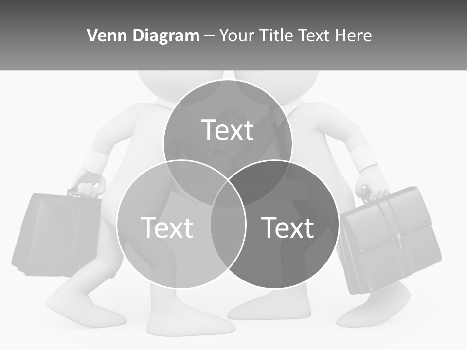 Two People Shaking Hands At A Table With Briefcases PowerPoint Template