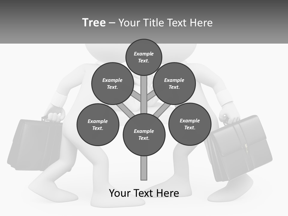 Two People Shaking Hands At A Table With Briefcases PowerPoint Template