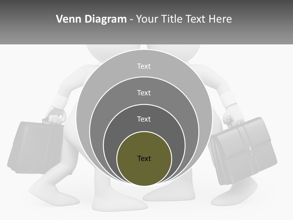Two People Shaking Hands At A Table With Briefcases PowerPoint Template