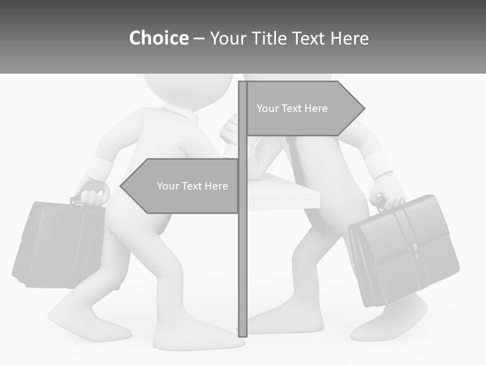 Two People Shaking Hands At A Table With Briefcases PowerPoint Template