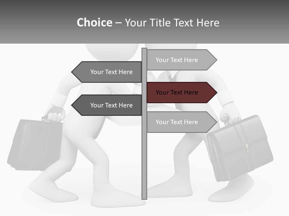 Two People Shaking Hands At A Table With Briefcases PowerPoint Template