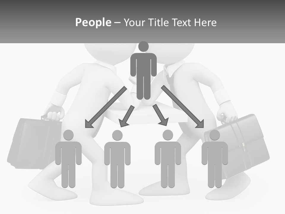 Two People Shaking Hands At A Table With Briefcases PowerPoint Template