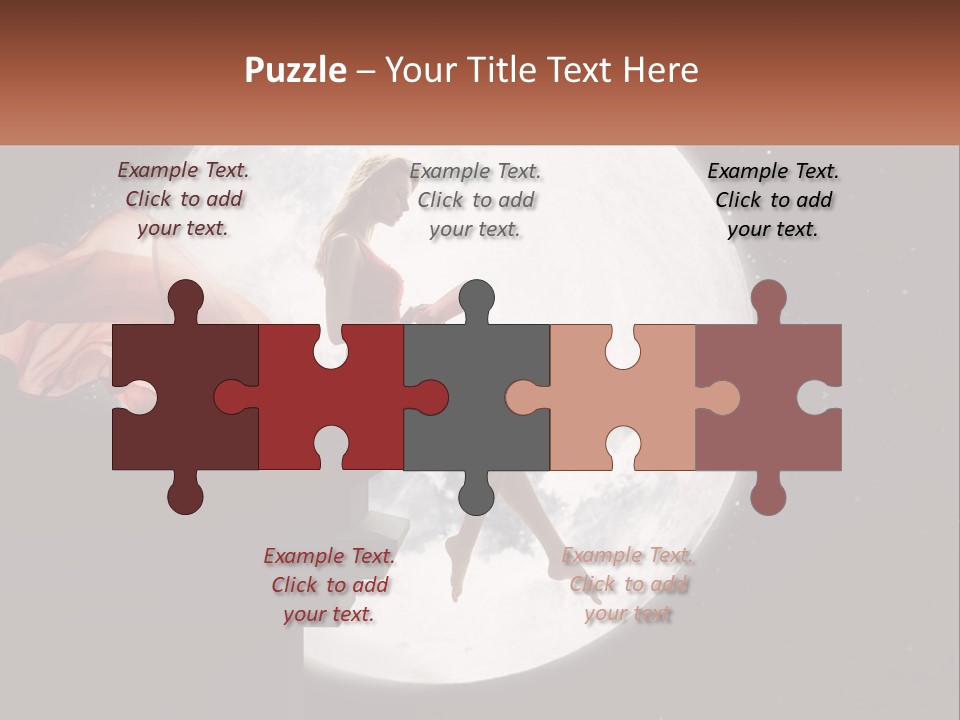 A Woman In A Red Dress Is Sitting On A Ledge PowerPoint Template