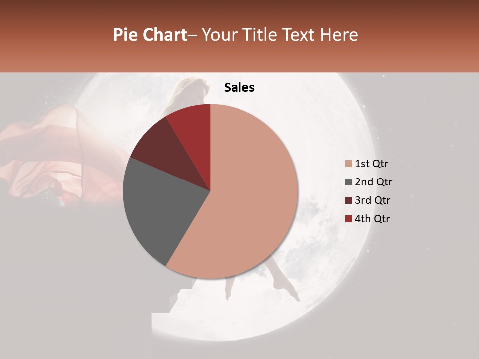 A Woman In A Red Dress Is Sitting On A Ledge PowerPoint Template