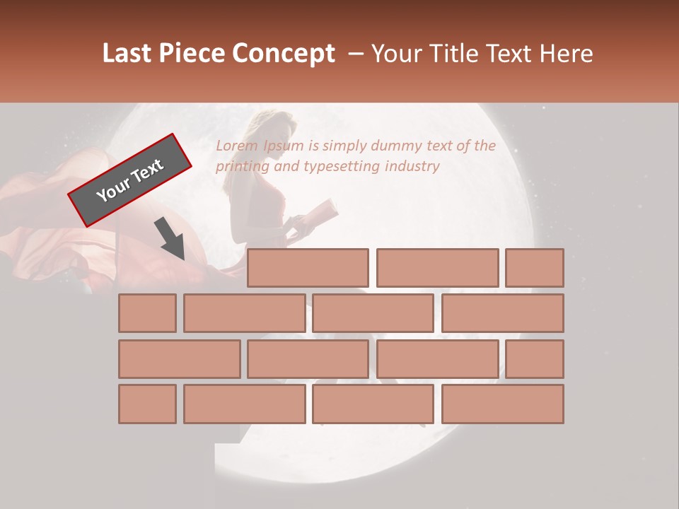 A Woman In A Red Dress Is Sitting On A Ledge PowerPoint Template