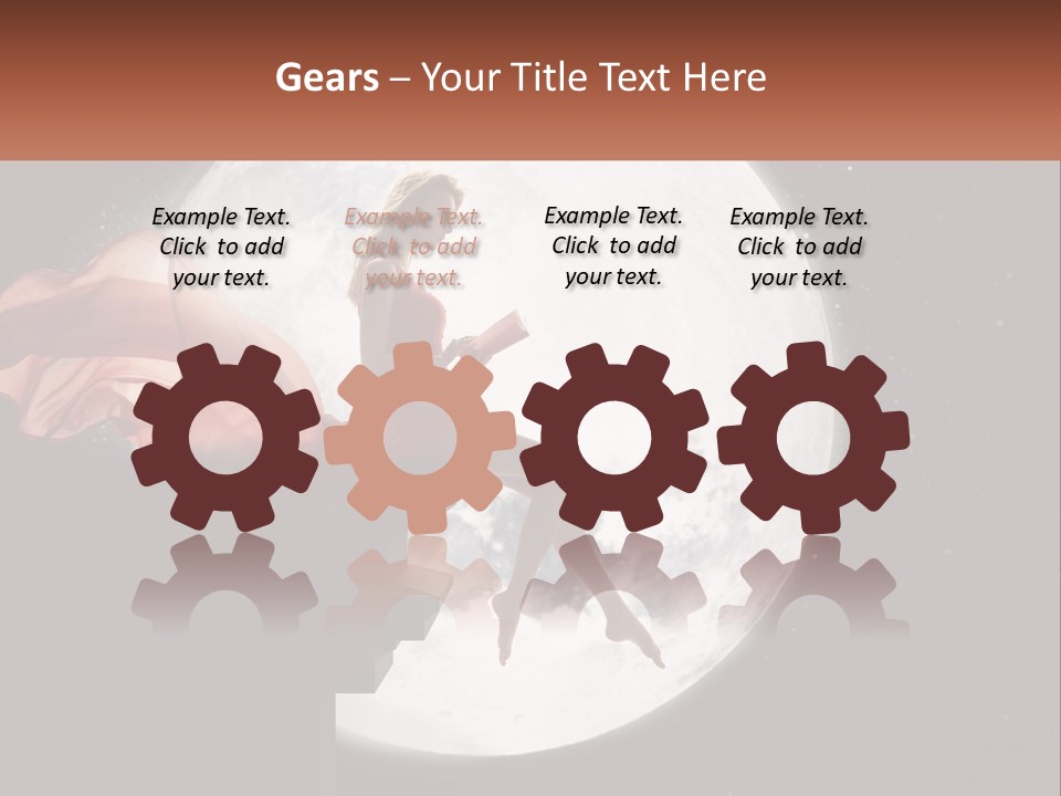 A Woman In A Red Dress Is Sitting On A Ledge PowerPoint Template