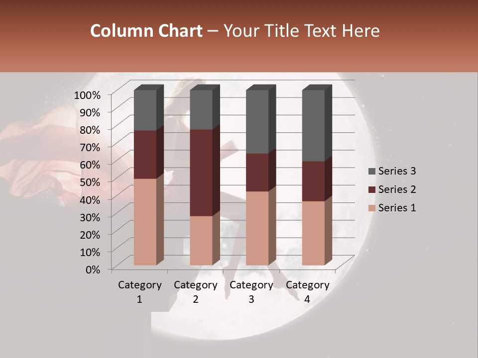 A Woman In A Red Dress Is Sitting On A Ledge PowerPoint Template