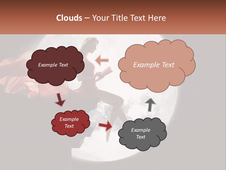 A Woman In A Red Dress Is Sitting On A Ledge PowerPoint Template