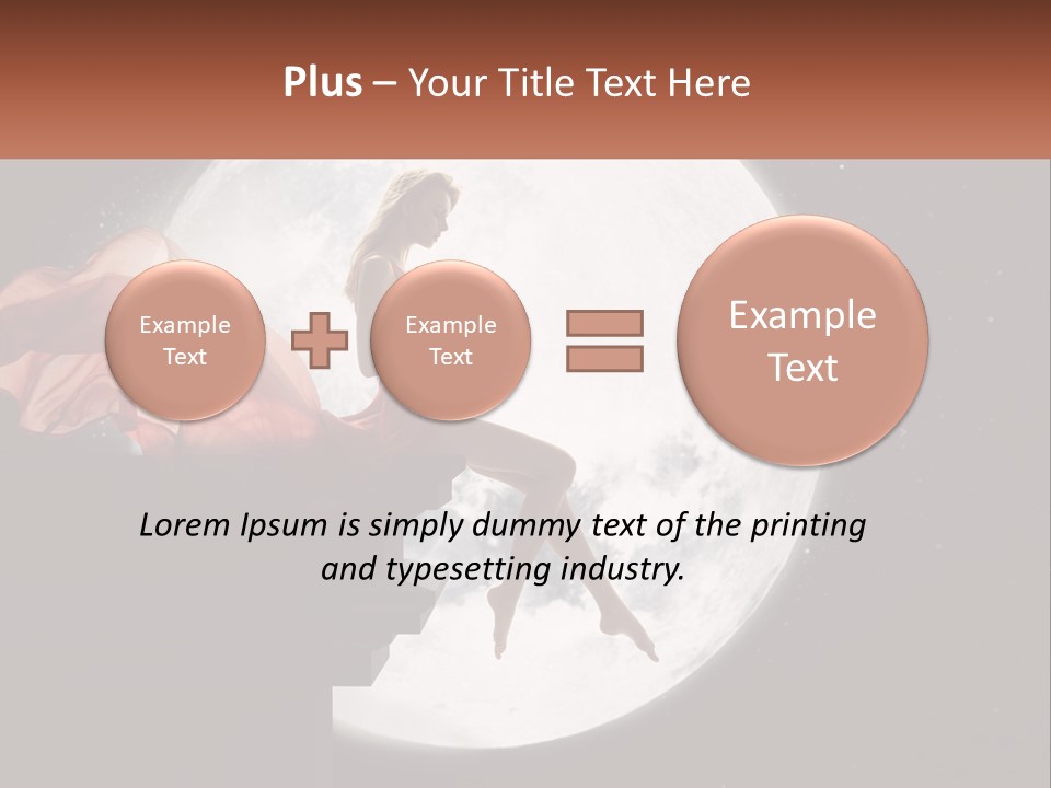 A Woman In A Red Dress Is Sitting On A Ledge PowerPoint Template