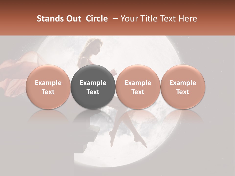 A Woman In A Red Dress Is Sitting On A Ledge PowerPoint Template