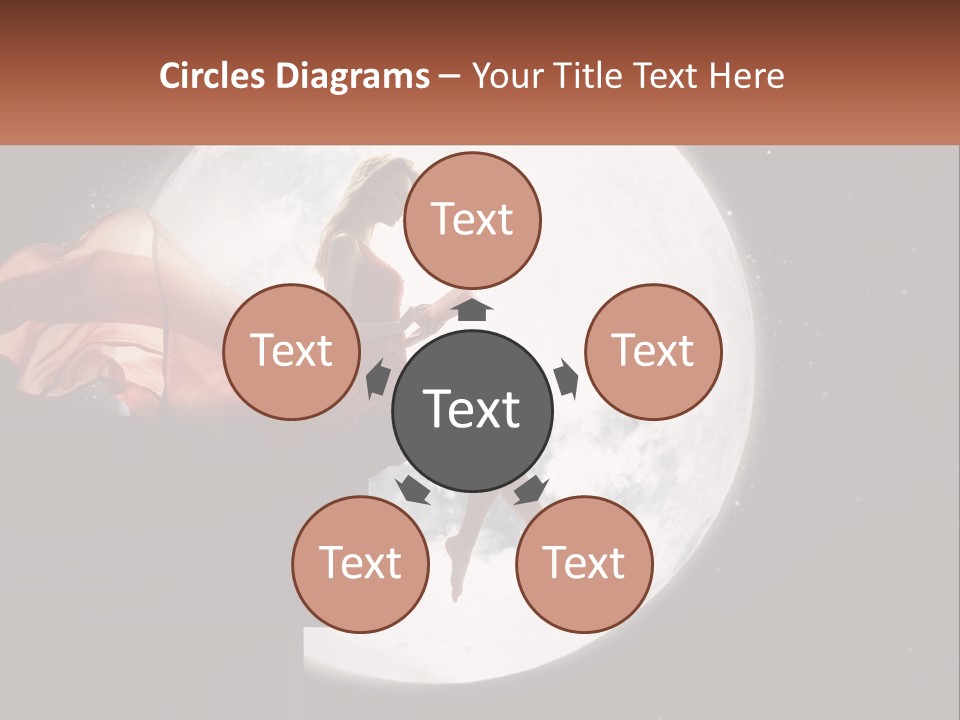 A Woman In A Red Dress Is Sitting On A Ledge PowerPoint Template